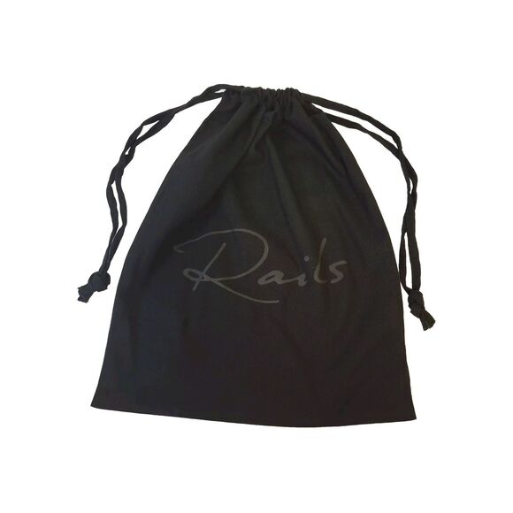 Rails Drawstring Black  15,5"×12" Clothes Handbag Shoes Dyst Garment Storage Bag - Picture 1 of 6